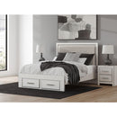  Size_Queen  -- Zuraleus Upholstered Panel Bed with Storage IMAGE 4