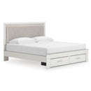  Size_King  -- Zuraleus PCB3381B9 King Upholstered Panel Storage Bed IMAGE 1
