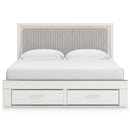  Size_King  -- Zuraleus PCB3381B9 King Upholstered Panel Storage Bed IMAGE 2