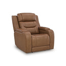  Manufacturer Color_Caramel  -- Signature Design by Ashley Knightington Power Leather Match Recliner IMAGE 1