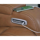  Manufacturer Color_Caramel  -- Signature Design by Ashley Knightington Power Leather Match Recliner IMAGE 8