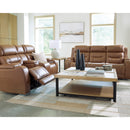  Manufacturer Color_Caramel  -- Signature Design by Ashley Knightington Power Reclining Leather Match Sofa IMAGE 12