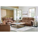  Manufacturer Color_Caramel  -- Signature Design by Ashley Knightington Power Reclining Leather Match Loveseat with Console IMAGE 15