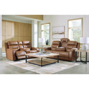  Manufacturer Color_Caramel  -- Signature Design by Ashley Knightington Power Reclining Leather Match Loveseat with Console IMAGE 16
