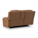  Manufacturer Color_Caramel  -- Signature Design by Ashley Knightington Power Reclining Leather Match Loveseat with Console IMAGE 4