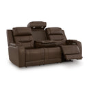  Manufacturer Color_Brown  -- Knightington PCU1160215A Power Reclining Sofa with Audio Seating IMAGE 2