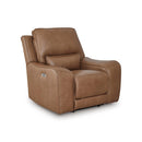  Manufacturer Color_Caramel  -- Signature Design by Ashley DeepWakes Power Leather Match Recliner IMAGE 1