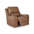  Manufacturer Color_Caramel  -- Signature Design by Ashley DeepWakes Power Leather Match Recliner IMAGE 2