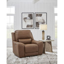  Manufacturer Color_Caramel  -- Signature Design by Ashley DeepWakes Power Leather Match Recliner IMAGE 5