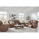  Manufacturer Color_Caramel  -- Signature Design by Ashley DeepWakes Power Reclining Leather Match Sofa IMAGE 15
