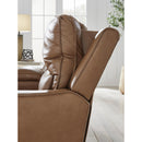  Manufacturer Color_Caramel  -- Signature Design by Ashley DeepWakes Power Reclining Leather Match Sofa IMAGE 6