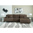  Manufacturer Color_Chocolate -- Signature Design by Ashley Top Tier Fabric 3 pc Sectional IMAGE 3