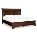  Size_Queen -- Signature Design by Ashley Trellington Sleigh Bed with Storage IMAGE 1