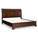  Size_Queen -- Signature Design by Ashley Trellington Sleigh Bed with Storage IMAGE 4