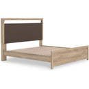  Size_King -- Signature Design by Ashley Kinlanni PCB1360B16 King Upholstered Platform Bed IMAGE 2