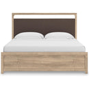  Size_King -- Signature Design by Ashley Kinlanni PCB1360B16 King Upholstered Platform Bed IMAGE 3