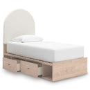  Size_Twin  -- Signature Design by Ashley Arloster Upholstered Panel Bed with Storage IMAGE 2