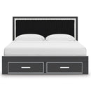  Size_King  -- Zuraleus Upholstered Panel Bed with Storage IMAGE 3