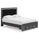  Size_Queen  -- Zuraleus PCB3380B4 Queen Upholstered Panel Storage Bed IMAGE 1
