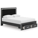  Size_Queen  -- Zuraleus PCB3380B4 Queen Upholstered Panel Storage Bed IMAGE 2