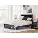  Size_Queen  -- Zuraleus PCB3380B4 Queen Upholstered Panel Storage Bed IMAGE 7