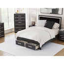  Size_Queen  -- Zuraleus PCB3380B4 Queen Upholstered Panel Storage Bed IMAGE 9