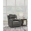  Manufacturer Color_Anchor  -- Signature Design by Ashley Bleckley Power Leather Match Recliner IMAGE 6