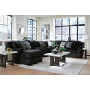  Manufacturer Color_Onyx -- Signature Design by Ashley Midnight Madness Fabric pc Sectional IMAGE 3