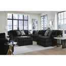  Manufacturer Color_Onyx -- Signature Design by Ashley Midnight Madness Fabric 6 pc Sectional IMAGE 6