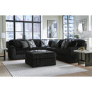  Manufacturer Color_Onyx -- Signature Design by Ashley Midnight Madness Fabric 5 pc Sectional IMAGE 5