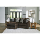  Manufacturer Color_Chocolate -- Signature Design by Ashley Midnight-Madness 98104S13 2 pc Sectional with Chaise IMAGE 2