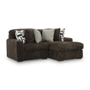  Manufacturer Color_Chocolate -- Signature Design by Ashley Midnight-Madness 98104S14 2 pc Sectional with Chaise IMAGE 1