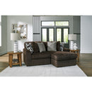  Manufacturer Color_Chocolate -- Signature Design by Ashley Midnight-Madness 98104S14 2 pc Sectional with Chaise IMAGE 2