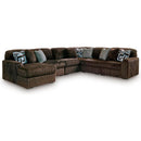  Manufacturer Color_Chocolate -- Signature Design by Ashley Midnight-Madness 98104S23 6 pc Sectional with Chaise IMAGE 1