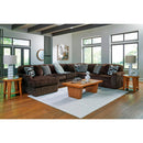  Manufacturer Color_Chocolate -- Signature Design by Ashley Midnight-Madness 98104S23 6 pc Sectional with Chaise IMAGE 3