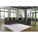  Manufacturer Color_Chocolate -- Signature Design by Ashley Midnight-Madness 98104S26 5 pc Sectional IMAGE 2