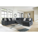  Manufacturer Color_Gunmetal -- Signature Design by Ashley Midnight-Madness 98105S2 4 pc Sectional with Chaise IMAGE 1