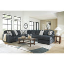  Manufacturer Color_Gunmetal -- Signature Design by Ashley Midnight-Madness 98105S2 4 pc Sectional with Chaise IMAGE 2