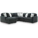  Manufacturer Color_Gunmetal -- Signature Design by Ashley Midnight-Madness 98105S22 5 pc Sectional with Chaise IMAGE 1