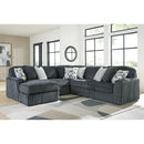  Manufacturer Color_Gunmetal -- Signature Design by Ashley Midnight-Madness 98105S22 5 pc Sectional with Chaise IMAGE 2