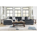  Manufacturer Color_Gunmetal -- Signature Design by Ashley Midnight-Madness 98105S7 3 pc Double Chaise Sectional IMAGE 2