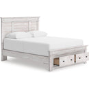  Size_Full -- Makidern PCB1171B23 Full Panel Storage Bed IMAGE 2