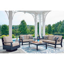  Signature Design by Ashley East Beach PCP587-821 Swivel Glider Chair with Cushion IMAGE 5