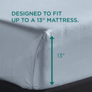 Tempur-Pedic TEMPUR-Adapt Luxe Egyptian Cotton Sheets - Sleepy Blue (Twin XL) IMAGE 13
