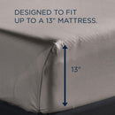  Tempur-Pedic TEMPUR Luxe Egyptian Cotton Sheet Set Cool Gray (King) IMAGE 3