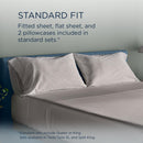  Tempur-Pedic TEMPUR Luxe Egyptian Cotton Sheet Set Cool Gray (Full) IMAGE 11