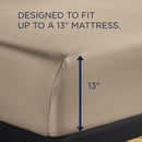  Tempur-Pedic TEMPUR Luxe Egyptian Cotton Sheet Set Sandstone (Twin XL) IMAGE 3