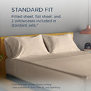  Tempur-Pedic TEMPUR Luxe Egyptian Cotton Sheet Set Sandstone (California King ) IMAGE 11