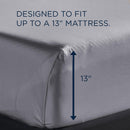  Tempur-Pedic TEMPUR Luxe Egyptian Cotton Sheet Set Silver Mist (California King ) IMAGE 3