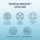  Tempur-Pedic Tempur-Pedic Breeze Pillowcase Set - Sleepy Blue (King) IMAGE 3